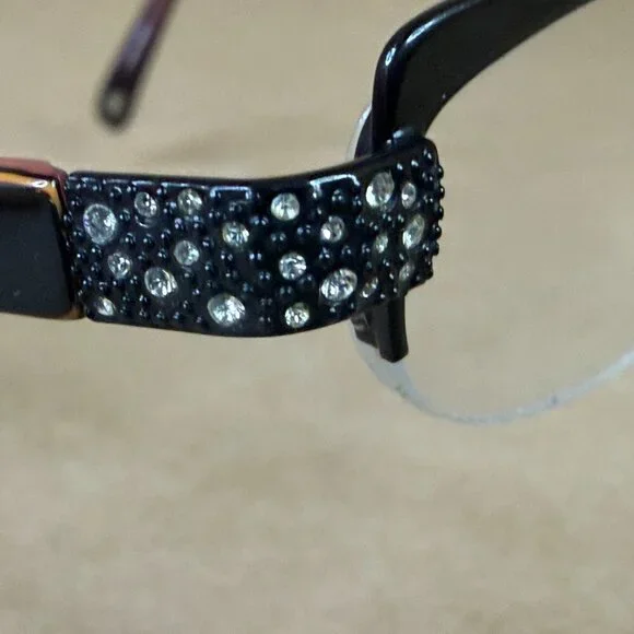 Vintage Jennifer Lopez JLO JL112 003 Semi-Rimless Eyeglass Frames Y2K Sz. 49-17 - Picture 8 of 9